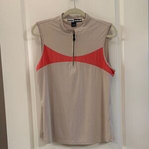 Jamie Sadock Beige and Red Sleeveless Tank Top size large